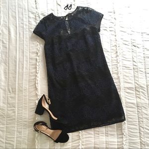 NWOT Loft Black and Navy Lace Dress 👗